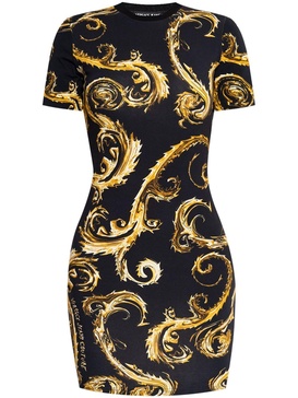 baroque-print t-shirt dress