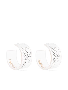 logo crystal-embellished earrings