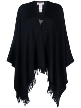 bead-embellished fringed cape