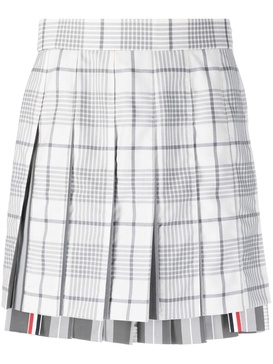 checked pleated skirt