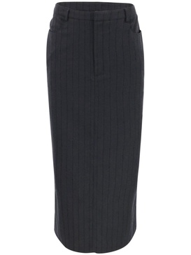 striped virgin-wool pencil skirt