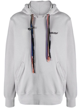 multicord-drawstring cotton hoodie