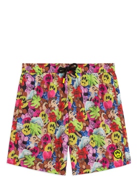 graphic print swimshorts