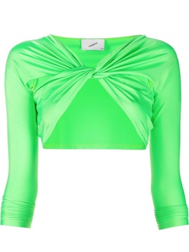 twist long-sleeve cropped top 