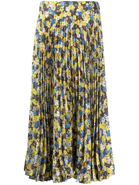 Twill Daisy Bouquet print skirt