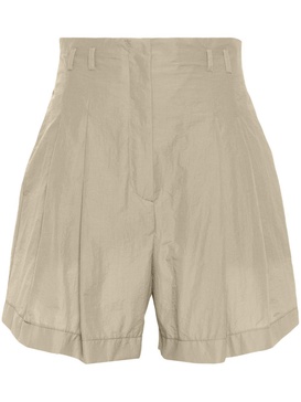 crepe pleated shorts