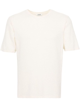 towelling-finish knitted T-shirt