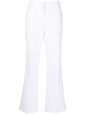 embroidered wide-leg trousers