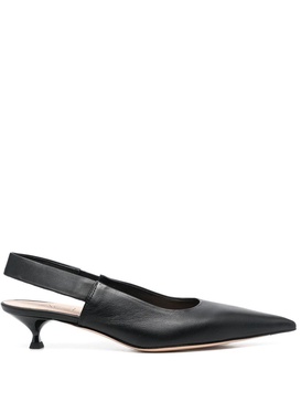 leather 50mm slingback pumps