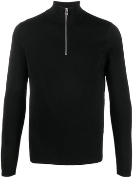 half-zip wool jumper