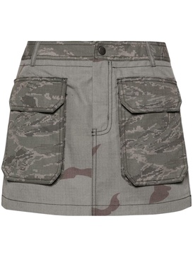 Regenerated camouflage miniskirt