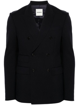 peak-lapels double-breasted blazer