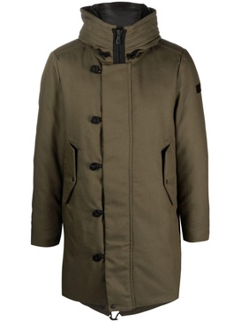 hooded feather down parka