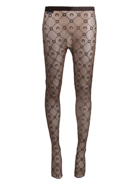 Brown Regenerated Moonogram Mesh Tights