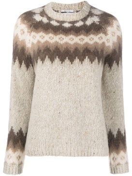 fair isle-knit crew-neck jumper