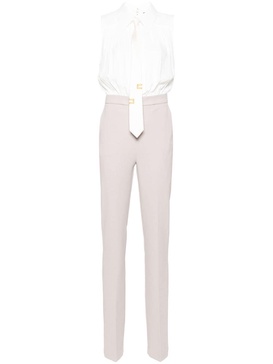 tie-detail crepe jumpsuit