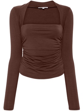 Laurel ruched long-sleeve top