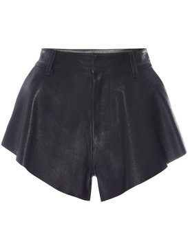 wide-leg leather shorts 