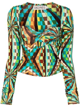 Divy kaleidoscope-print top