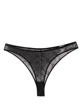 Moonagram glittered mesh briefs