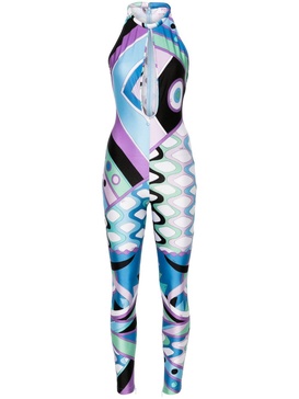 Iride-print sleeveless jumpsuit