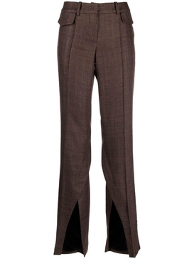 Newport pleated flared trousers