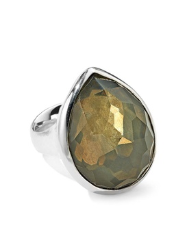 sterling silver Rock Candy® Teardrop pyrite cocktail ring