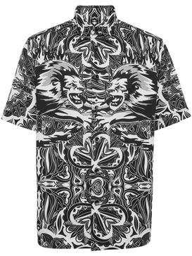 graphic-print cotton shirt