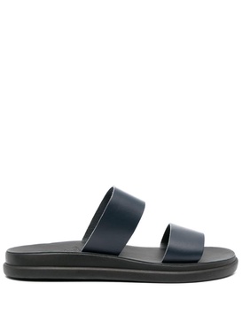 Nicos leather slides 