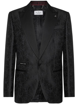 single-breasted jacquard blazer