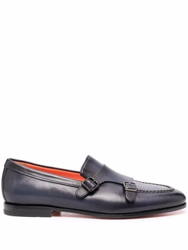 side buckle-fastening monk shoes