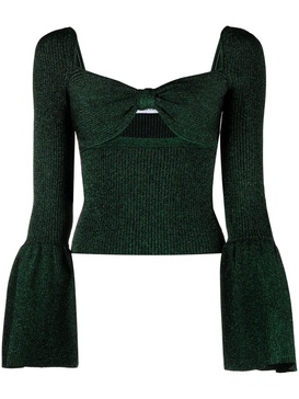 cut-out knitted jumper