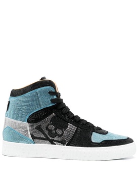 Strass high-top sneakers