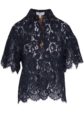 floral-lace blouse