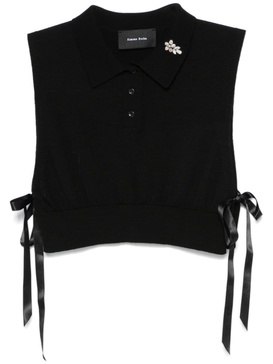 cropped polo vest