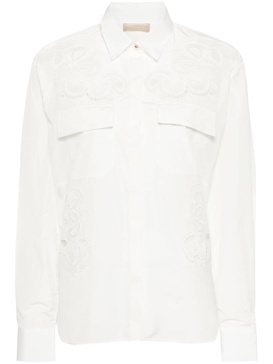 embroidered cut-out shirt