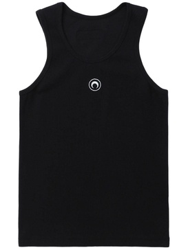 Crescent Moon-embroidered tank top