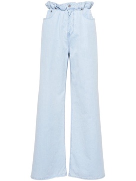 ruffled wide-leg jeans