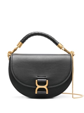 Black Marcie Bag With Flap And Chain