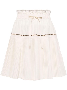 Erika pleated cotton miniskirt