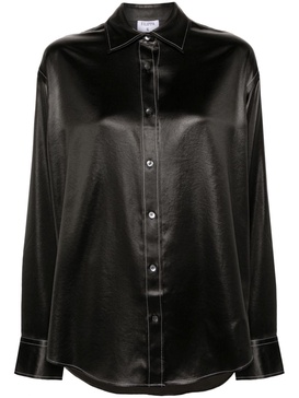 classic-collar satin shirt