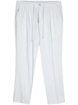 drawstring straight-leg trousers