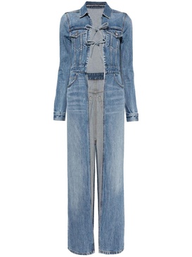 tie-front denim trucket coat