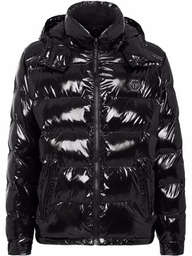 high-shine padded jacket