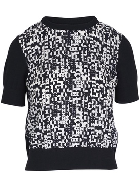 geometric-print T-shirt