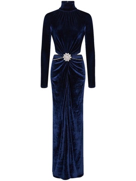 embellished velvet maxi dress