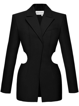 cut-out peak lapel blazer