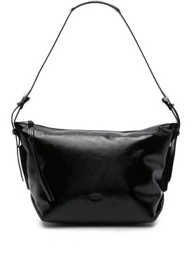 Black Leyden Leather Shoulder Bag