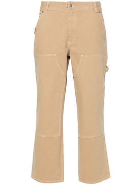 contrast-stitch straight-leg jeans