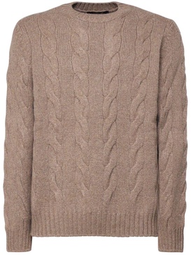 cable-knit jumper